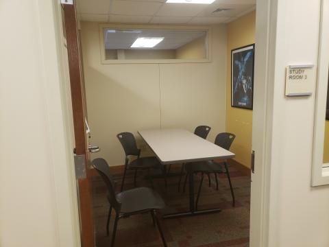 Picture of Study Room 3 from outside the door.